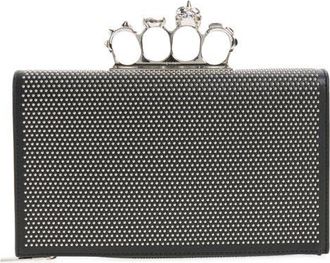 Alexander McQueen Punk Knuckle Flat Pouch in Black at Nordstrom