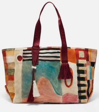 Alemais Al&eacute;mais x LRNCE Michelle Large printed canvas tote bag