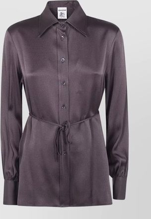 Semicouture shirt tie waist collared neck long sleeves