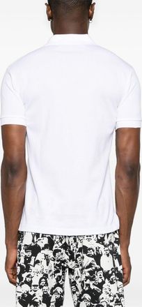 Comme Des Gar&ccedil;ons Heart-Patch Cotton Piqu&eacute; Polo - White