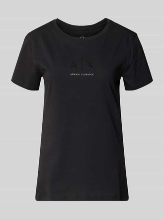 A|X Armani Exchange T-Shirt mit Rundhalsausschnitt und Logo in Black, Gr&ouml;&szlig;e XL