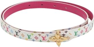 Louis Vuitton Pre-owned Belts, female, Multicolor, Size: ONE SIZE Pre-owned Canvas Belt