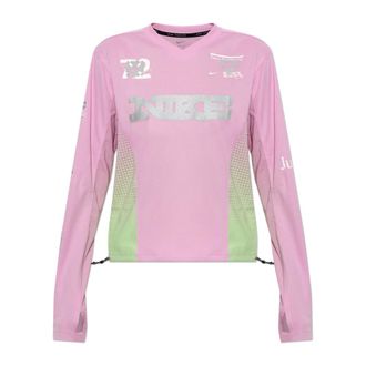 Nike Fitness, Dames, Roze, M, Polyester, Swift Hardloopshirt met lange mouwen