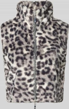 Monari Weste aus Kunstfell mit Zweiwege-Reißverschluss in Black, Größe 38