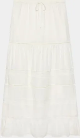 Rails Hettie Lace-Inset Poplin Maxi Skirt