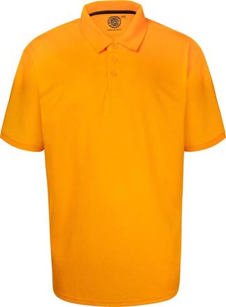 KAM Mens Big Size Performance Breathable Mesh Sports Polo Shirt (5401) in Saffron in 3XL
