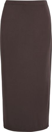 Good American Matte Stretch-jersey Midi Pencil Skirt - Dark Brown - Xxl (UK18 / Xxl)