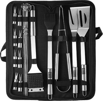 OEM Juego De Parrilla De Acero Inoxidable De 20 Piezas, Juego De Herramientas Combinadas Para Barbacoa, Juego De Parrilla Para Barbacoa Dom&eacute;stica Al Aire 