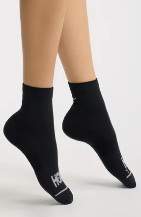 Hoka One One Quarter Run Socks in Black at Nordstrom, Size Medium