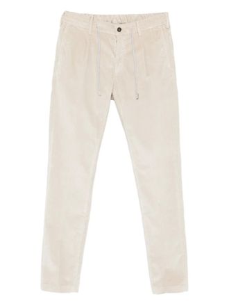 Eleventy drawstring corduroy trousers - men - Cotton/Modal/Elastane - 34 - Neutrals