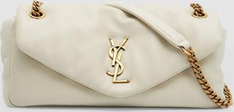 Saint Laurent Calypso Small YSL Shoulder Bag in Smooth Padded Leather