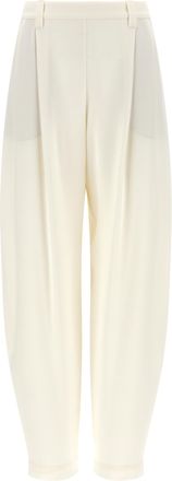 Brunello Cucinelli Beige Viscose Casual Womens Pants
