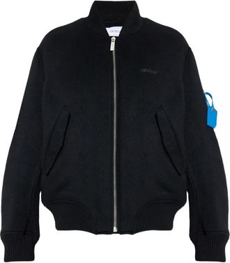 Off-white Bomber con logo - Nero