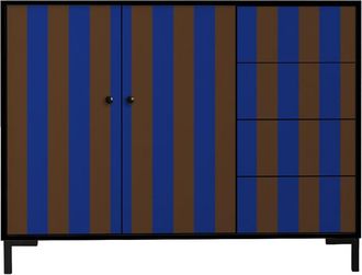 Really Nice Things Aparador bajo 2 puertas 4 cajones mdf estampado