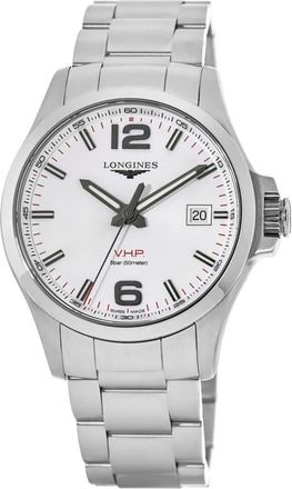 Longines Conquest V. H.P. 43mm Silver Dial Steel Mens Watch L3.726.4.76.6