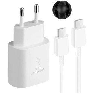 OEM [mai Usato]caricabatterie Rapido Da 25 W + Cavo Da Usb-c A Usb-c, Compatibile Con Samsung, Bianco