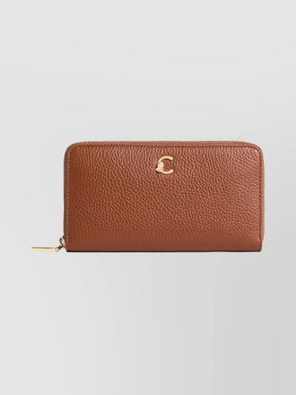 Coccinelle chic textured leather purse gold-tone hardware