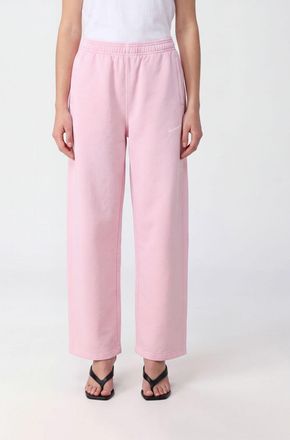Alexander Wang Pantaloni jogging in cotone a gamba dritta con vita elasticizzata