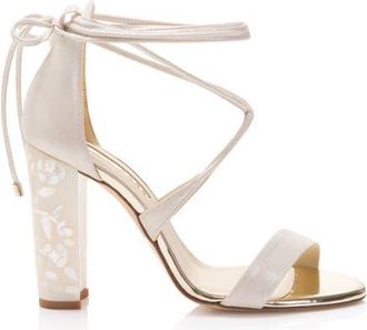Freya Rose Flora Ankle Strap Pearl Heel Sandal in Ivory at Nordstrom, Size 38.5