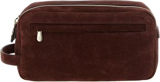 Brunello Cucinelli Beauty Case - Heren - Toilettassen - Rood - ONE Size - Su&egrave;de - Tassen