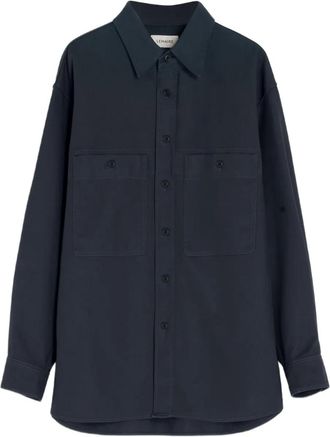 Christophe Lemaire Giacca-camicia con tasca applicata - Blu