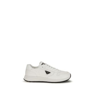 Prada White Recycled Polyamide Athletic Mens Sneakers