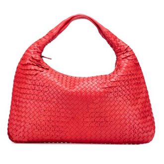 Bottega Veneta Pre-owned Shoulder Bags, female, Red, Size: ONE SIZE Pre-owned Leather Shoulder Bag
