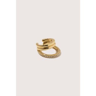 Otiumberg 14kt Gold Vermeil Pav&eacute; Concero Ear Cuff in Yellow Toned Gold at Nordstrom