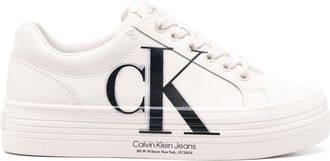 Calvin Klein logo-print low-top sneakers - women - Rubber/Fabric/Calf Leather - 40 - White
