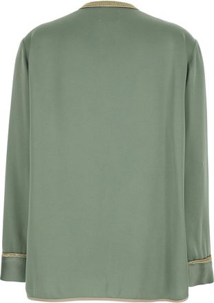 Forte_Forte Womens Jacket Green Viscose Blend Acetate Blazers