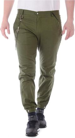 Daniele Alessandrini Jeans - Heren - Slim Fit Broeken - Groen - S - Katoen - Broeken