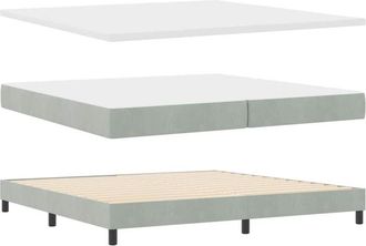 vidaXL Box Spring Bed with Mattress Dark Grey 80x200 cm Velvet Vidaxl