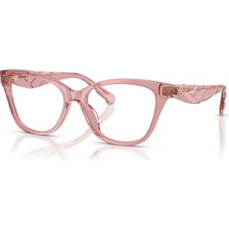 Tory Burch 53mm Cat Eye optical glasses in Pink at Nordstrom