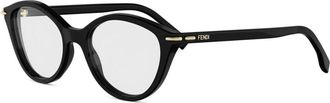 Fendi Cat Eye Brillen - Dames - Brillen - Zwart - 53 MM - Accessoires