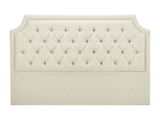 VENTE-UNIQUE.COM Cabecero tela beige 140x190 cm, 140x200 cm