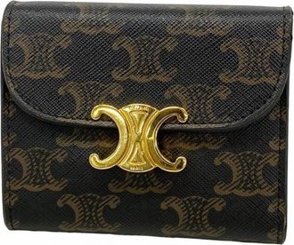 Celine Black Pvc Wallet (Tri-Fold) (Pre-Owned)