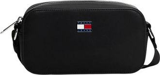 Tommy Jeans Tassen, Dames, Zwart, ONE Size, Essential Metal Logo Crossbody Camera Bag