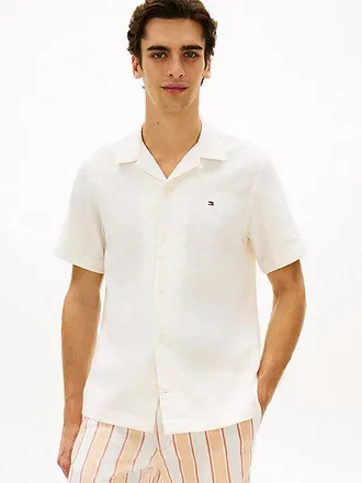 Tommy Hilfiger Regular Fit Linen Blend Short Sleeve Shirt