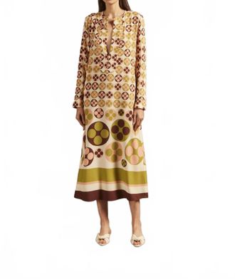 Adriana Degreas Giardino Long Tunic Midi Dress In Unique