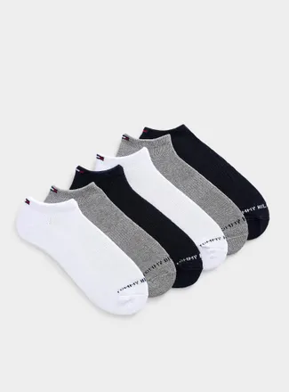 Tommy Hilfiger Mens Mini-logo solid socks 6-pack