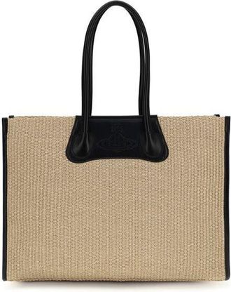 Vivienne Westwood Troy Shoulder Bag Beige