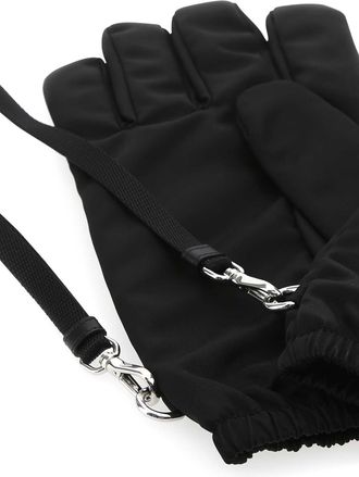 Prada Mens Re-Nylon Gloves Black
