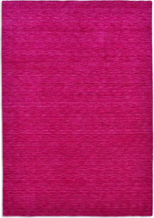THEKO Alfombra tejida a mano de lana virgen - rosa oscuro, 090x160 cm