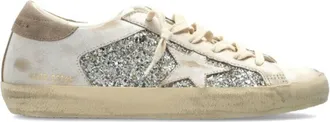 Golden Goose Trainers Glitter And Leather Upper Super Star
