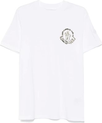 Moncler logo-print T-shirt - men - Cotton - L - White