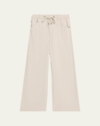 Brunello Cucinelli Wide-Leg Knit Trousers