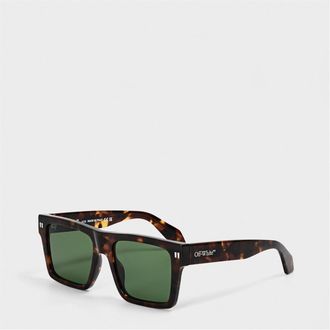 Off-white Mens Accessories Off White Lawton Square Full Rim Sunglasses in Havana/Green - One Size