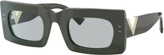 Valentino Sunglasses, unisex, Green, Size: 49 MM Va4094 Sunglasses
