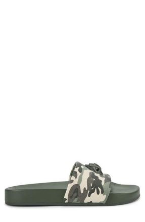 Kurt Geiger Brockwell Slide Sandal in Open Green at Nordstrom, Size 12