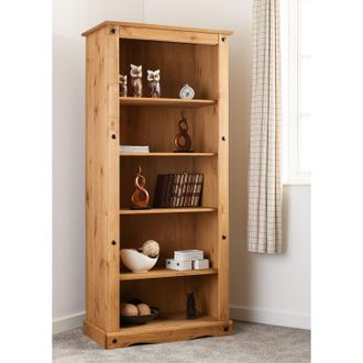 Seconique Corona Tall Bookcase in Natural